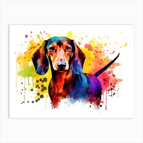 Dachshund Watercolor Dog Art Print