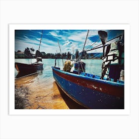 Fishing Boats On The Beach Art Print