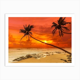 Sunset On The Beach 1 Art Print