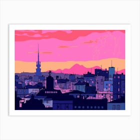 Zagreb Skyline Art Print