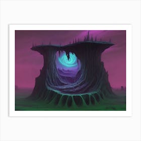 Alien Cliffs On Planet X Art Print