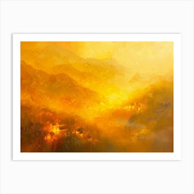 Fire In The Mountains Art Print