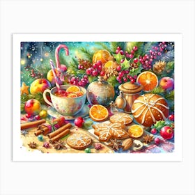 Christmas Tea Art Print