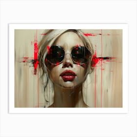 Girl With Sunglasses Art Print