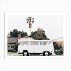 White Beach Van Art Print