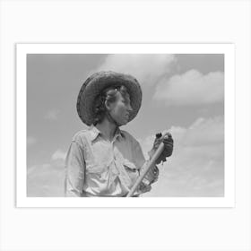 Sharecropper S Wife With Hoe, New Madrid County, Missouri By Russell Lee Art Print
