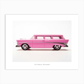 Toy Car 55 Chevy Nomad Pink Poster Art Print