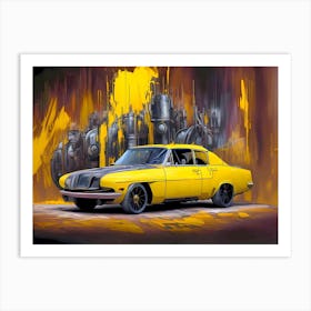 Yellow Car Art Print