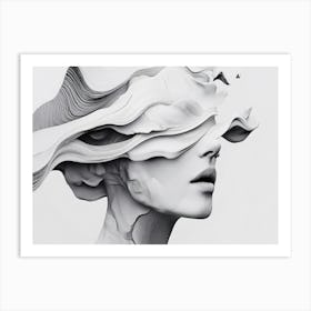 Abstract Portrait Of A Woman 12 Art Print