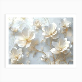 Magnolia Flowers 9 Art Print