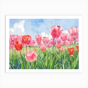 Pink Tulips Art Print