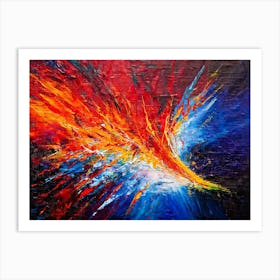 A Digital Painting Where Chaos Intertwines With Beauty Abstract Forms Vibrant In Their Surreal Aest Art Print