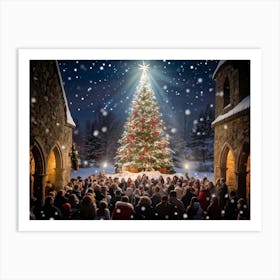 Christmas At The Castle Art Print