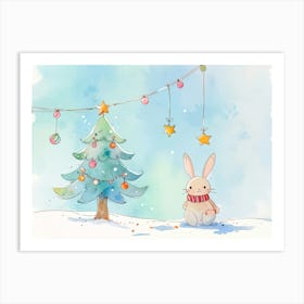 Christmas Bunny 7 Art Print