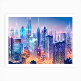 Futuristic Cityscape 18 Art Print