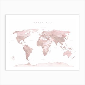 World Map No 88 Art Print