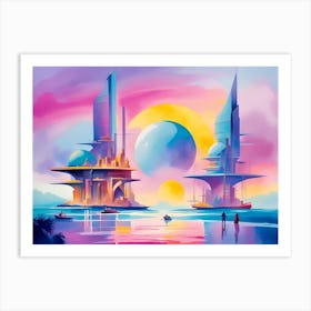 Futuristic City 53 Art Print