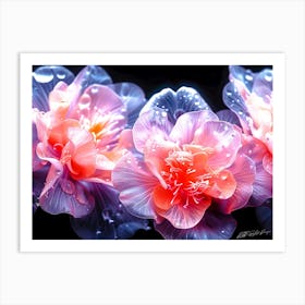 Ethereal Flowers - Water Droplet Flowers Art Print