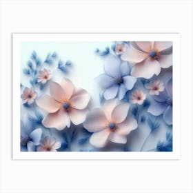 Paper Flowers 105 Art Print