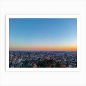 Città Alta Panorama Aerial view Art Print