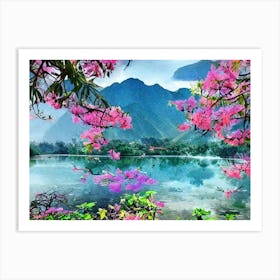 Serene Blossom Vista Art Print