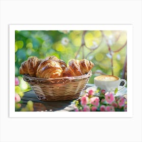 Coffee And Croissants 2 Art Print