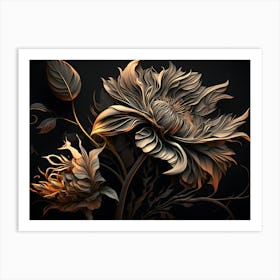 3d Flower Art Art Print
