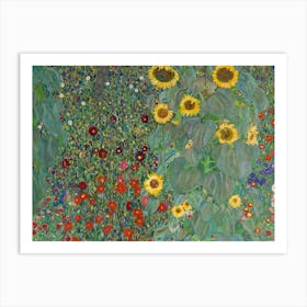 Sunflowers In The Garden Art Print