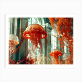 Flying Jellyfish Flower photography Art Print