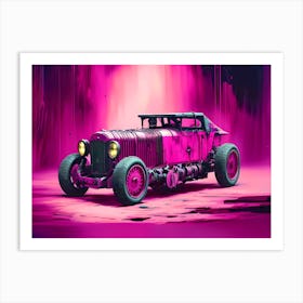 Pink Car 5 Art Print