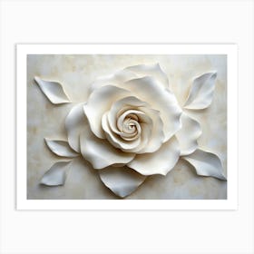 White Rose Wall Art 2 Art Print