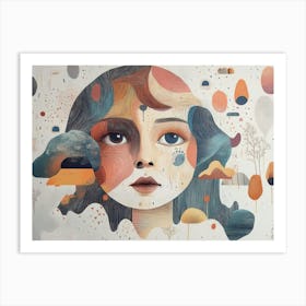 Art In A White Children Bedroom Art Print