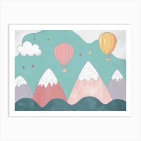 Hot Air Balloons In The Sky Art Print