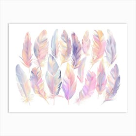 Watercolor Feathers 7 Art Print