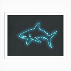 Neon Aqua Bamboo Shark 4 Art Print