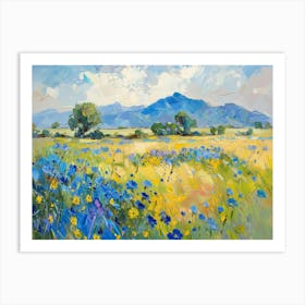 Blue Wildflowers Art Print