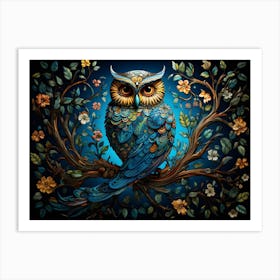 Contemporary Owl 5 Art Print