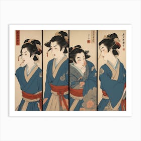 Four Geisha Art Print