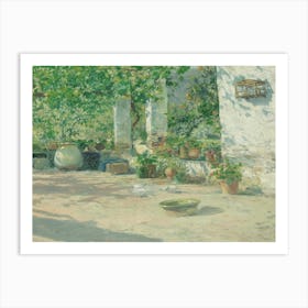 Patio In The Garden Art Print