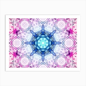 Pink Fractal Red Abstract 1 Art Print