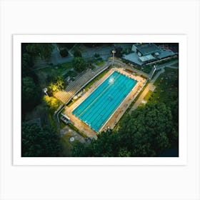 Water Polo Poster. Italy, Milan Art Print