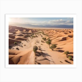 Desert Landscape From Drone 6 Art Print