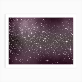 Lavender Pink Tone Shining Star Background Art Print