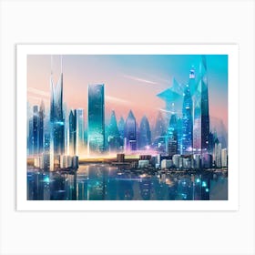 Futuristic Cityscape 46 Art Print