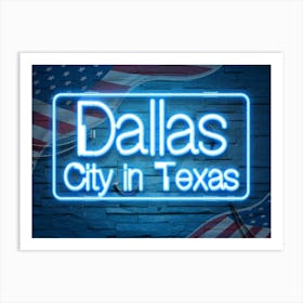 Dallas City In Texas Art Print