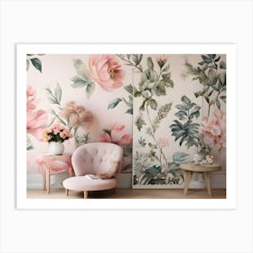 Floral Wallpaper 5 Art Print