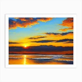 Sunset Over The Ocean 10 Art Print