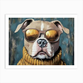 Too Cool Pitbull 6 Art Print