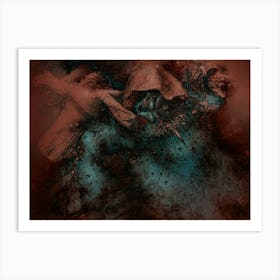 Abstracted Face Of Fear Art Print