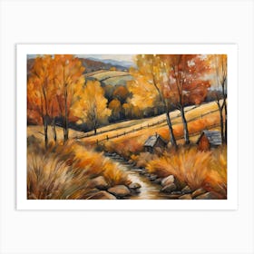 Autumn Landscape Painting (29) Art Print